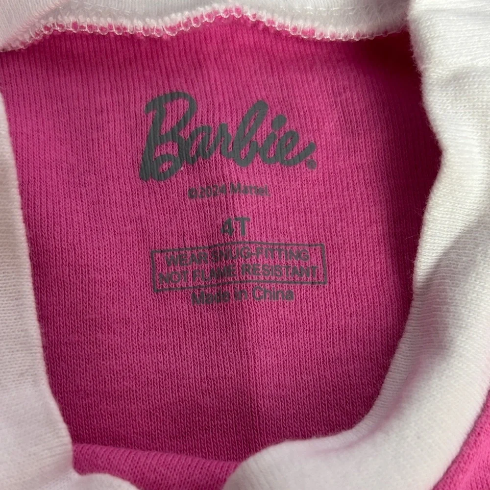 Barbie 100% Cotton Pink Pajama Set for Kids